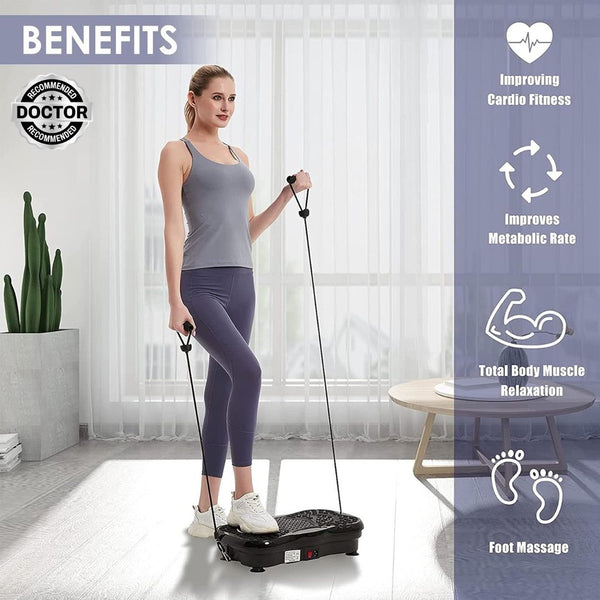 Upyogaa Vibration Plate | Fitness Platform Exercise Machine | Vibrating Lymphatic Drainage Shaking | Full Body Shaker Workout Vibrate Stand Shake Board | Sport Gym for Weight Loss Fat Burner for Women Men| 1 Year Warranty