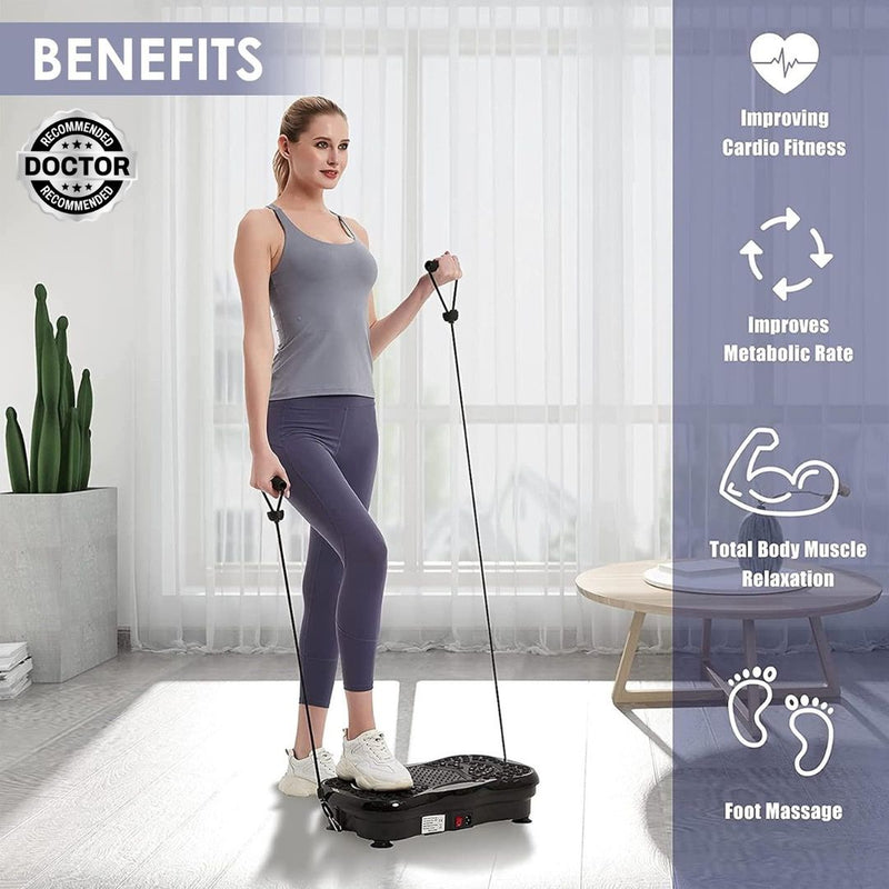 Upyogaa Vibration Plate | Fitness Platform Exercise Machine | Vibrating Lymphatic Drainage Shaking | Full Body Shaker Workout Vibrate Stand Shake Board | Sport Gym for Weight Loss Fat Burner for Women Men| 1 Year Warranty