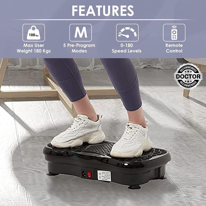 Upyogaa Vibration Plate | Fitness Platform Exercise Machine | Vibrating Lymphatic Drainage Shaking | Full Body Shaker Workout Vibrate Stand Shake Board | Sport Gym for Weight Loss Fat Burner for Women Men| 1 Year Warranty