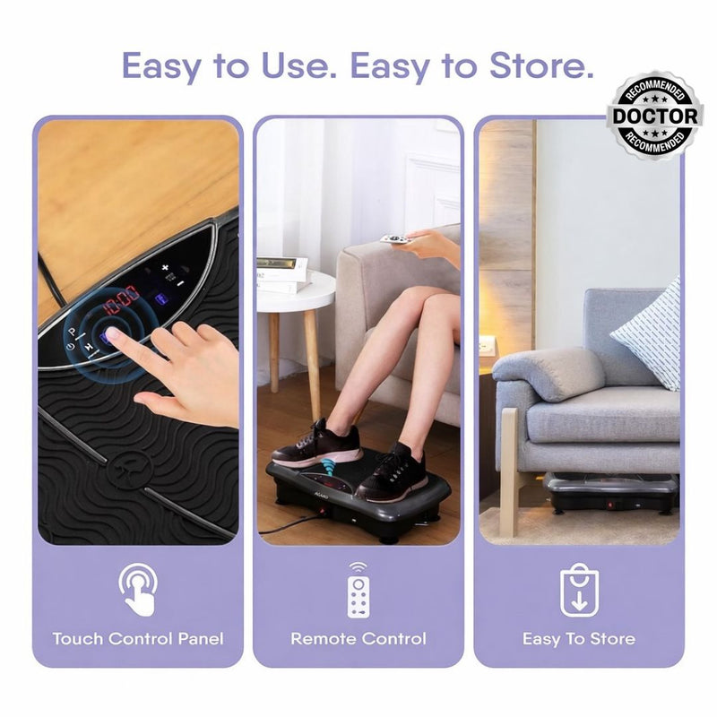 Upyogaa Vibration Plate | Fitness Platform Exercise Machine | Vibrating Lymphatic Drainage Shaking | Full Body Shaker Workout Vibrate Stand Shake Board | Sport Gym for Weight Loss Fat Burner for Women Men| 1 Year Warranty