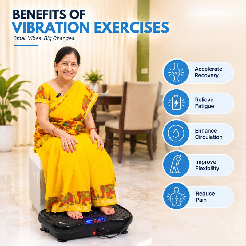 Upyogaa Vibration Plate Massager Home & Gym Workout Machine For Muscle Toning |Calorie Burning | Massaging |Weight Loss |Pain Relief |Max Load 180 kg | 1 Year Warranty