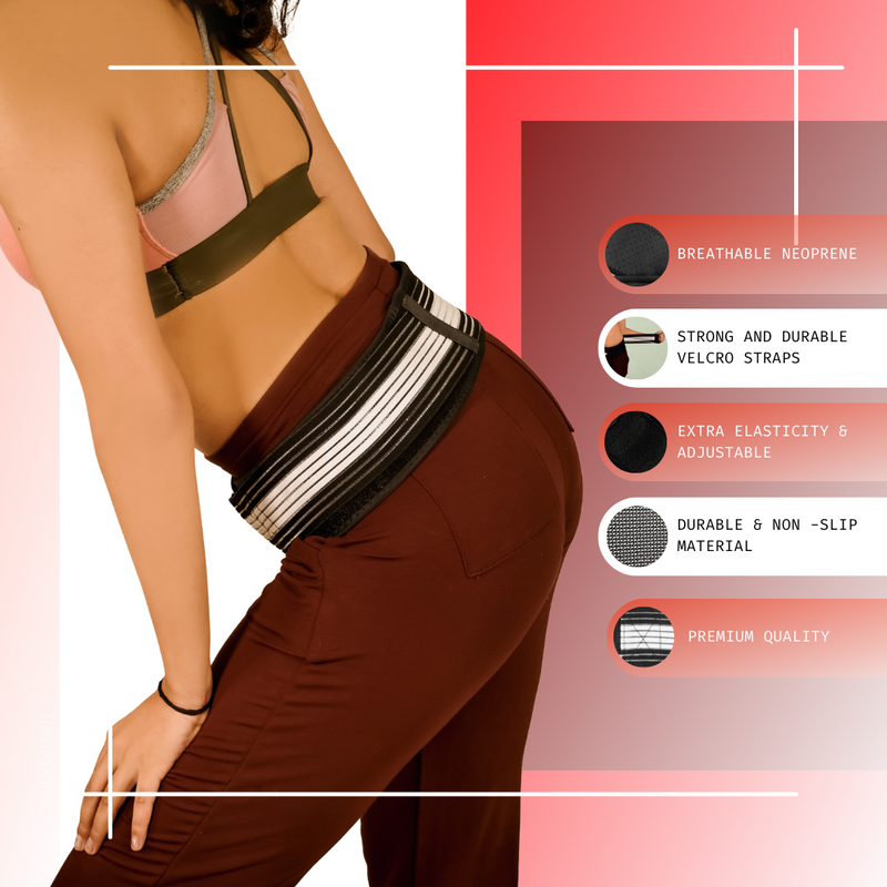 Sacroiliac SI Joint Hip Belt – Relief For Sciatica & Lower Back Pain | Anti-Slip
