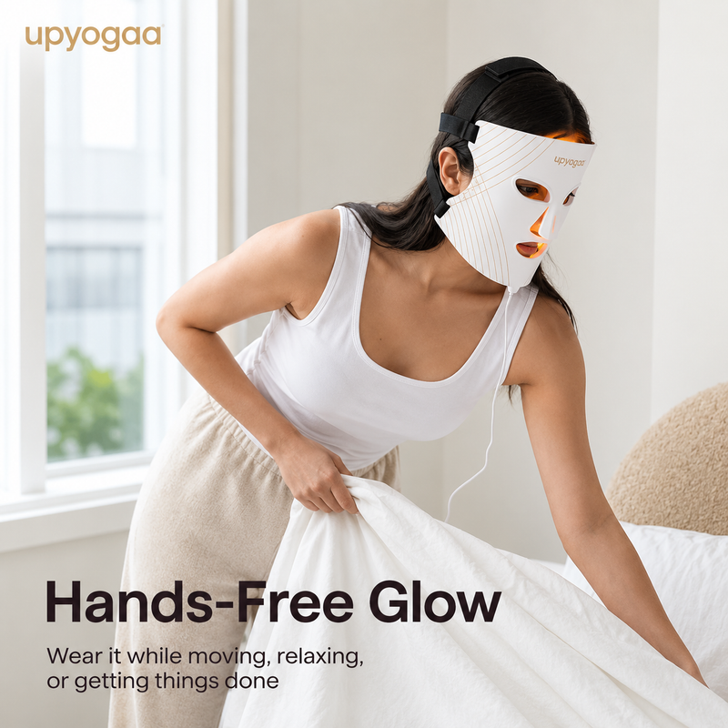 UPYOGAA LED Light Therapy Face Mask – Anti-Aging, Acne & Radiant Skin Care|1 year Warranty