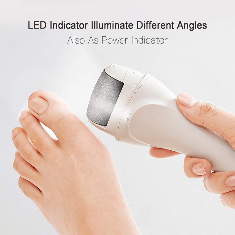 Upyogaa Electric Foot Callus Remover, Rechargeable Portable Electronic Foot File Pedicure Kits, Waterproof Foot Scrubber File, Professional Pedicure Tools, Foot Care for Dead Skin Ideal Gift, 3 Rollers |  1-Year Warranty