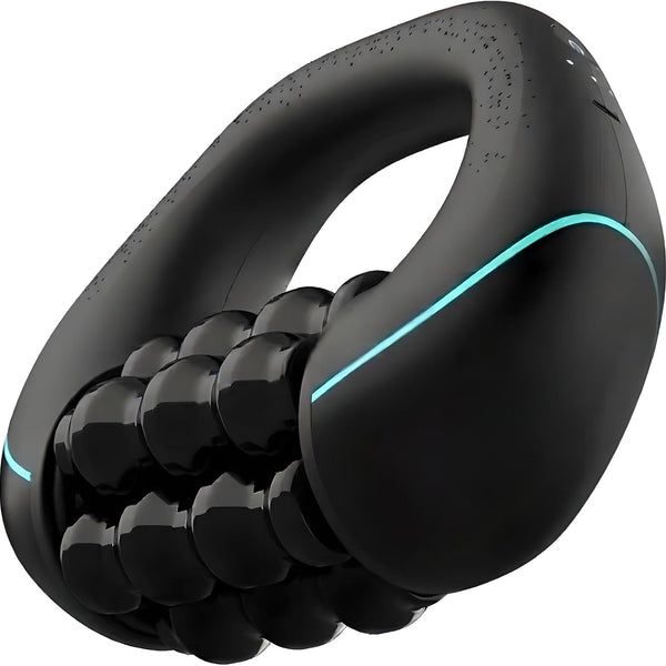 Upyogaa Electric Handheld Rolling Massager – Percussive Deep Tissue Muscle Massager for Back, Shoulders, Legs & Full Body | 3-Speed Recovery Massager | Black  |  1-Year Warranty