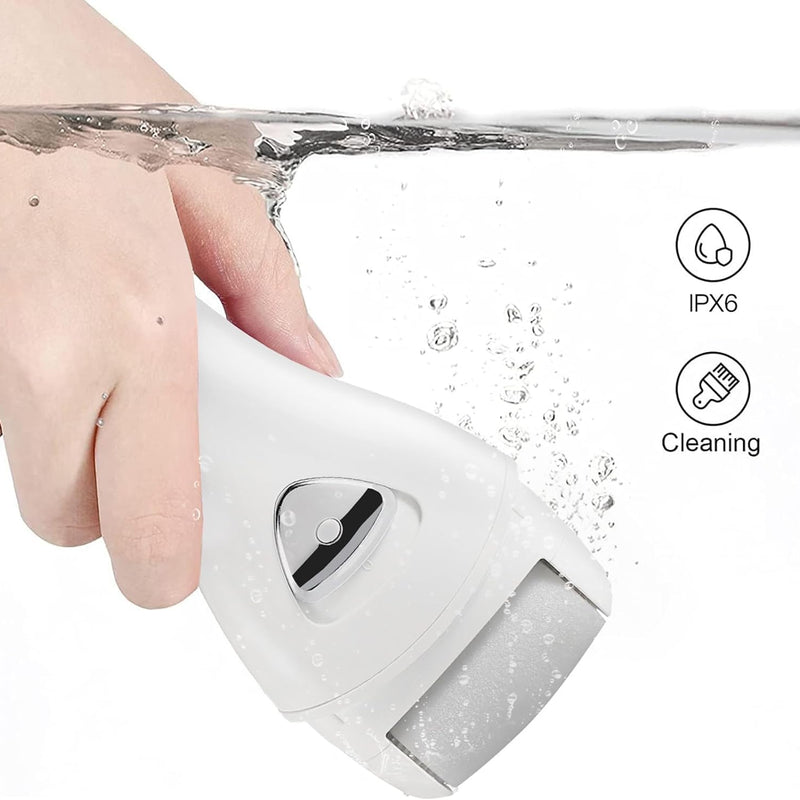 Upyogaa Electric Foot Callus Remover, Rechargeable Portable Electronic Foot File Pedicure Kits, Waterproof Foot Scrubber File, Professional Pedicure Tools, Foot Care for Dead Skin Ideal Gift, 3 Rollers |  1-Year Warranty