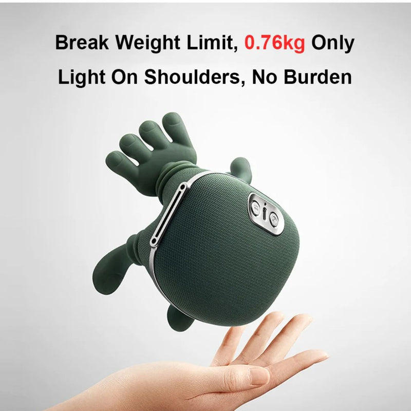 Bionic Heated Massager, Wireless Portable Shiatsu Neck and Back Massager, Electric Deep Tissue 4D Kneading Massage, Simulated Human Hand Design for Pain Relief and Muscle Relax 1 Year Warranty