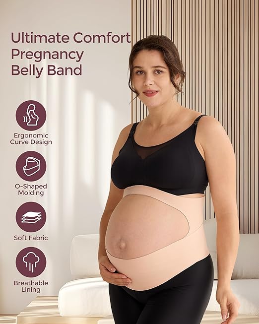 Upyogaa Pregnancy Belly Band| Invisible pregnancy belt with Ergonest support for the back, abdomen and waist, plus air-hole ventilation| 1 year Warranty