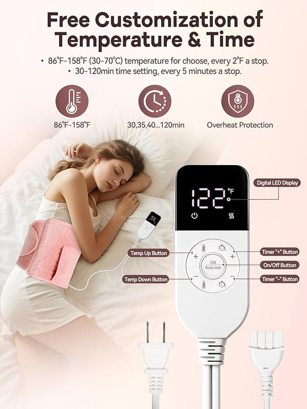Upyogaa Heating Pad for Period Cramps Built with Hand Warmer Pocket | 1 year Warranty