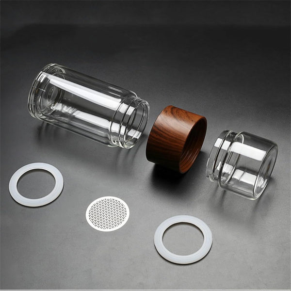 Upyogaa Sense - Double-Wall Glass Tea Infuser