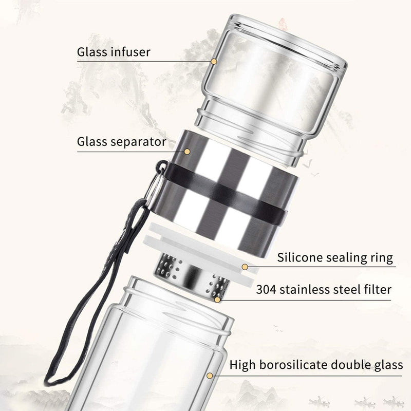Upyogaa Sense - Double-Wall Glass Tea Infuser