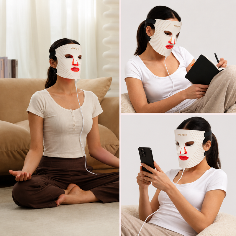 UPYOGAA LED Light Therapy Face Mask – Anti-Aging, Acne & Radiant Skin Care|1 year Warranty