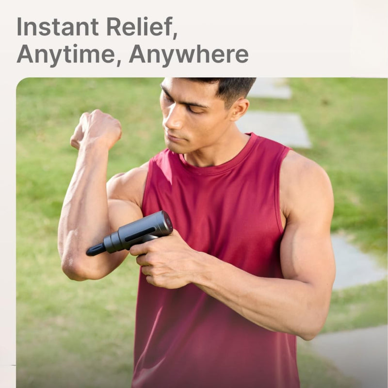 Upyogaa Deep Tissue Massage Gun, 3000mAh Battery, 6-Speed Intensity, Silicon Round Head, Full Body Gun Massager | 1 Year Warranty