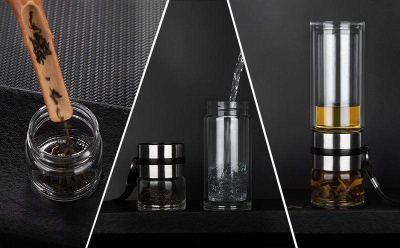 Upyogaa Sense - Double-Wall Glass Tea Infuser