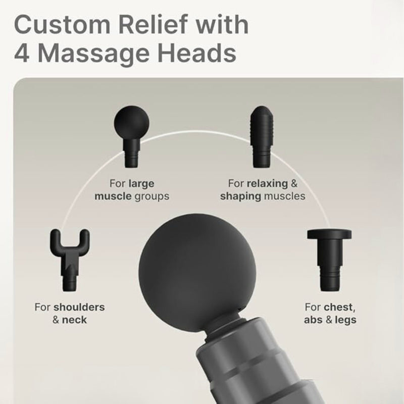 Upyogaa Deep Tissue Massage Gun, 3000mAh Battery, 6-Speed Intensity, Silicon Round Head, Full Body Gun Massager | 1 Year Warranty