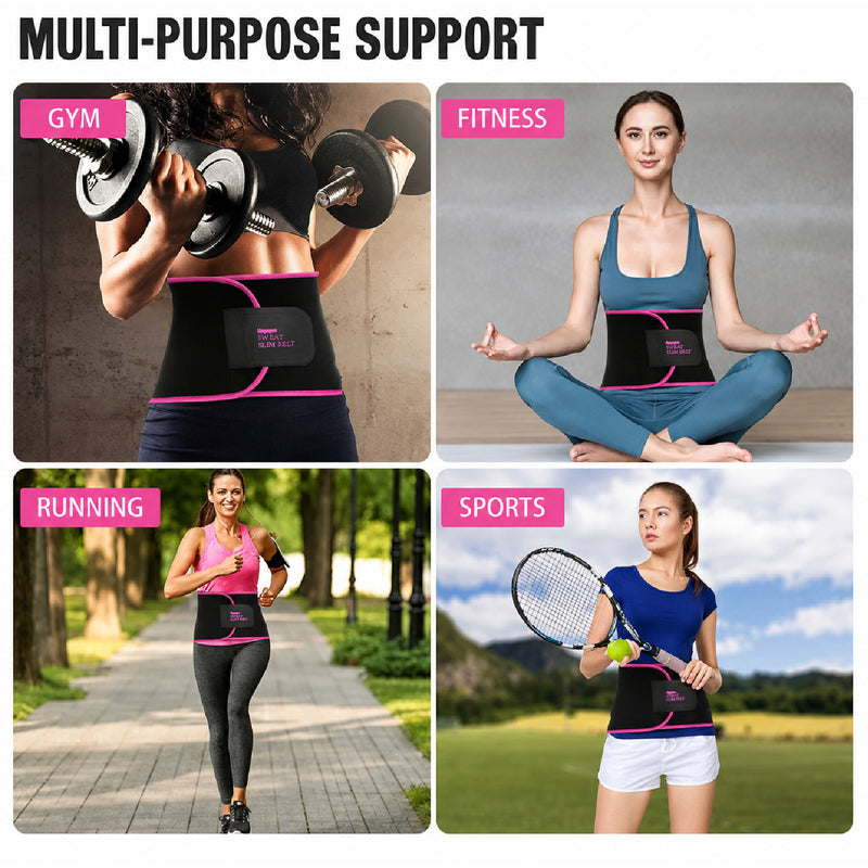 UPYOGAA Sweat Slim Belt for Men & Women | Neoprene Tummy Trimmer Belt for Fat Loss, Stomach Shaping & Workout Support | Adjustable Waist Trainer Sauna Belt for Gym, Yoga & Daily Use