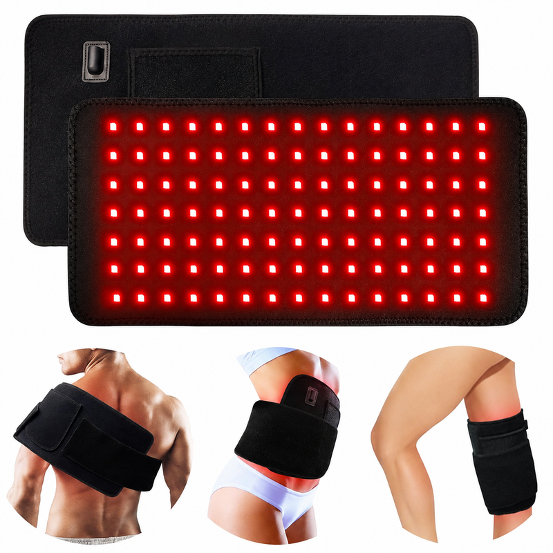 Upyogaa Red Light Therapy Pad for Body, Back, Knee, Shoulder, Hands & Feet | Portable 660nm & 850nm Infrared Light Heating Wrap Belt | 3 Chips in 1 LED Therapy Pad for Home Use | Gift for Women & Men - 1-Year Warranty