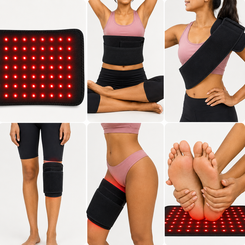 Upyogaa Red Light Therapy Pad for Body, Back, Knee, Shoulder, Hands & Feet | Portable 660nm & 850nm Infrared Light Heating Wrap Belt | 3 Chips in 1 LED Therapy Pad for Home Use | Gift for Women & Men - 1-Year Warranty