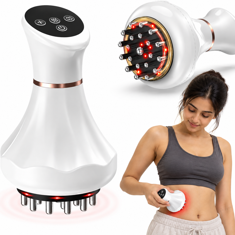 Upyogaa Lymphatic Drainage Massager – Heated Vibration Therapy Wand for Circulation & Relaxation| 1 year Warranty