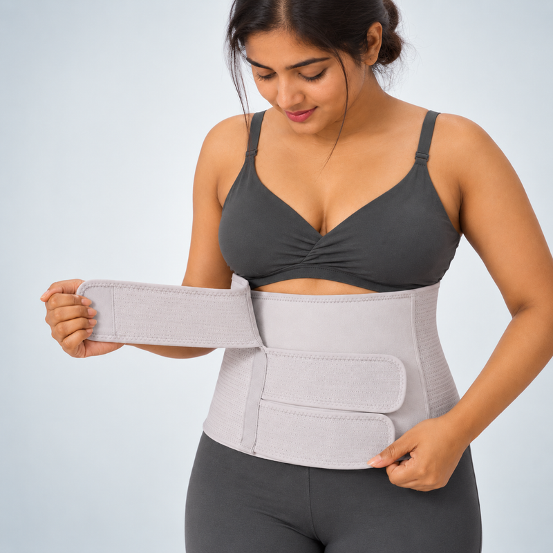 Upyogaa Postpartum Belly Binder – 3-in-1 Adjustable Compression Belt for Normal & C-Section Recovery
