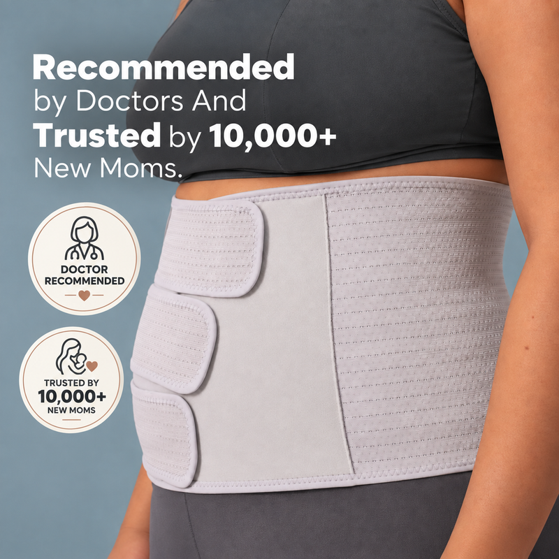 Upyogaa Postpartum Belly Binder – 3-in-1 Adjustable Compression Belt for Normal & C-Section Recovery