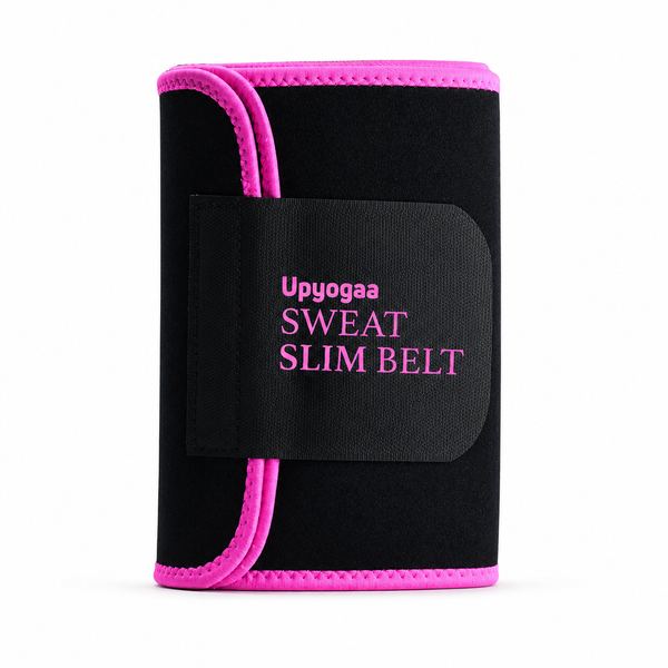 UPYOGAA Sweat Slim Belt for Men & Women | Neoprene Tummy Trimmer Belt for Fat Loss, Stomach Shaping & Workout Support | Adjustable Waist Trainer Sauna Belt for Gym, Yoga & Daily Use