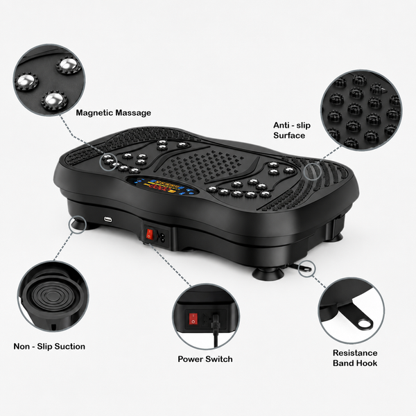 Upyogaa Vibration Plate Massager Home & Gym Workout Machine For Muscle Toning |Calorie Burning | Massaging |Weight Loss |Pain Relief |Max Load 180 kg | 1 Year Warranty