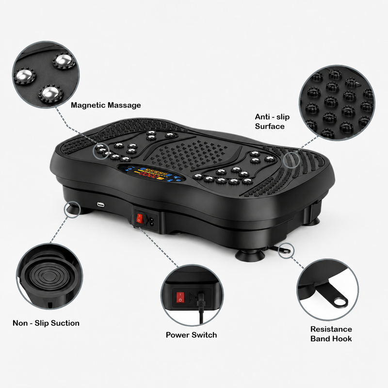 Upyogaa Vibration Plate Massager Home & Gym Workout Machine For Muscle Toning |Calorie Burning | Massaging |Weight Loss |Pain Relief |Max Load 180 kg | 1 Year Warranty