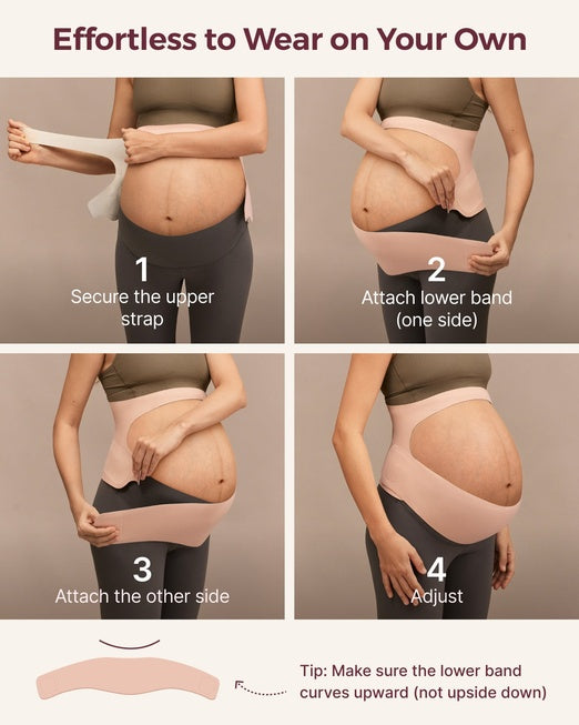 Upyogaa Pregnancy Belly Band| Invisible pregnancy belt with Ergonest support for the back, abdomen and waist, plus air-hole ventilation| 1 year Warranty