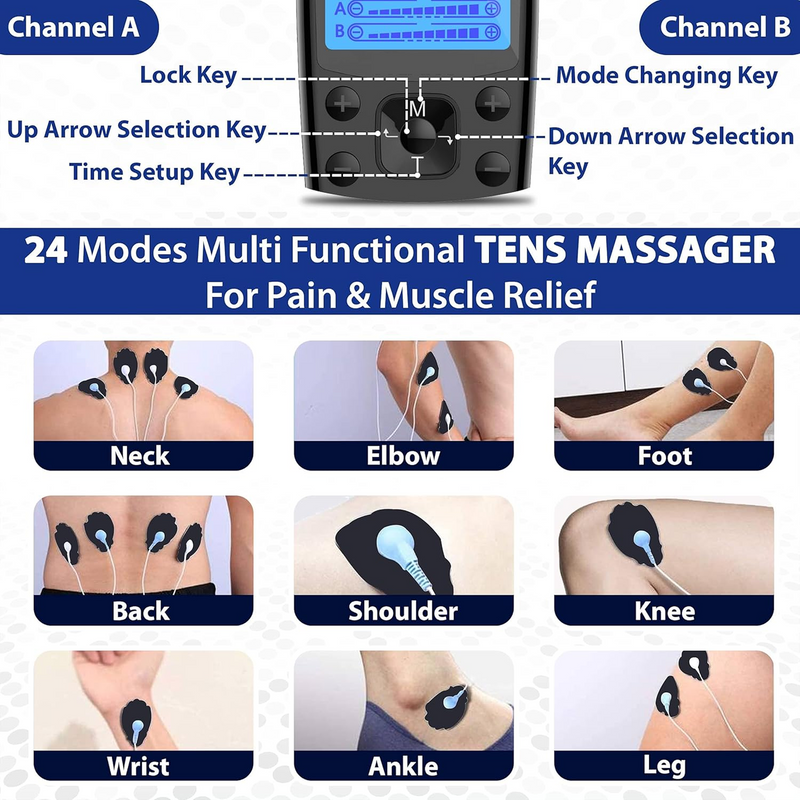 Upyogaa TENS Massager Machine | For Instant Pain Relief | Multifunctional TENS Massager | 1 Year Warranty