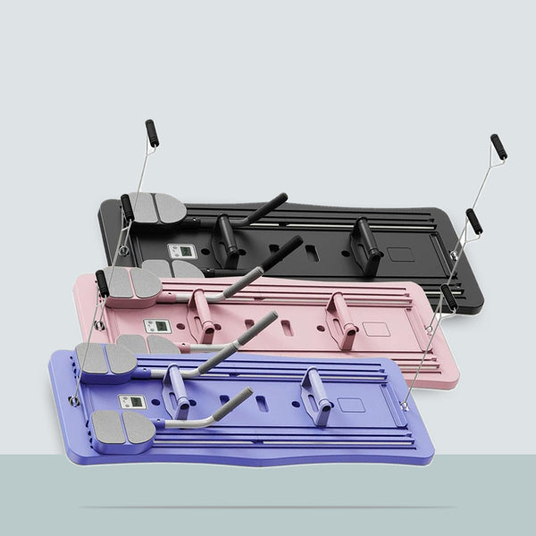 Upyogaa Foldable Pilates Board | Multifunctional Ab Board Automatic Rebound | Full Body Exercise Equipment for Home | Pilates Reformer with Elbow Support ＆ Resistance Bands ＆ Abs Mat ＆ Handles