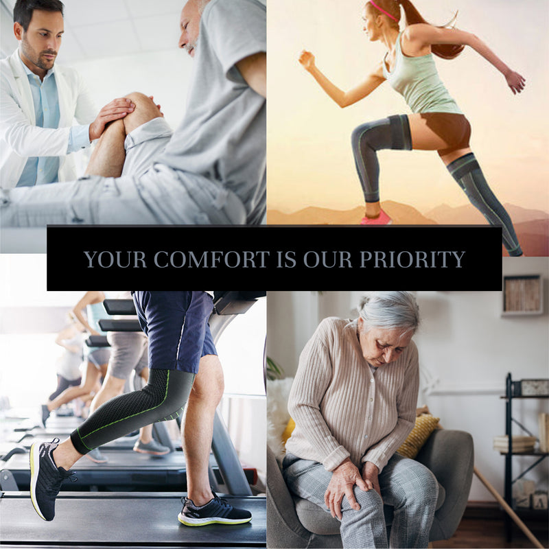 Knee Brace Compression Full Sleeve | For Men & Women | 1 pair