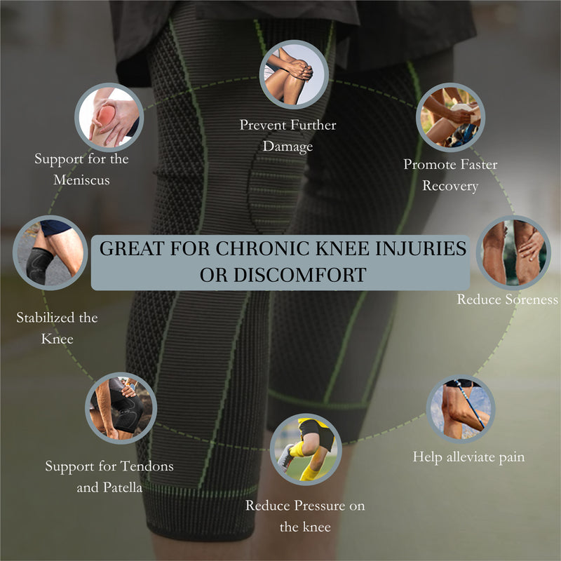 Knee Brace Compression Full Sleeve | For Men & Women | 1 pair