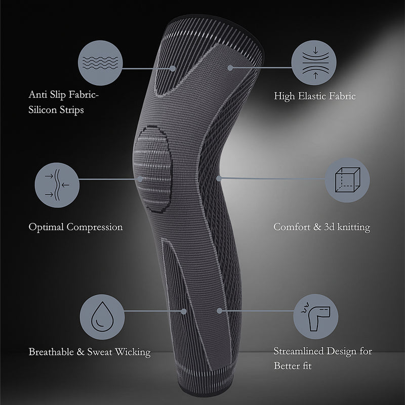 Knee Brace Compression Full Sleeve | For Men & Women | 1 pair