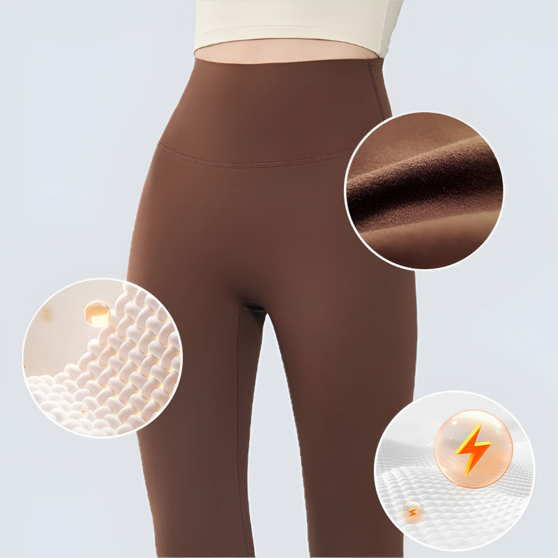 Upyogaa Women Seamless Brushed High Waisted Tights Yoga Pants