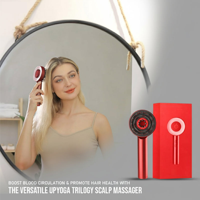 Upyogaa Trilogy Red Light Therapy Hair Scalp Massager & Oil Applicator Hair Rejuvenation Device | 1 Year Warranty