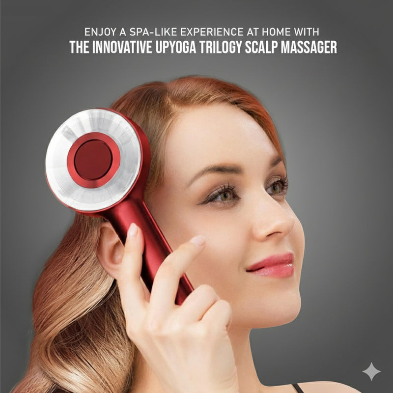 Upyogaa Trilogy Red Light Therapy Hair Scalp Massager & Oil Applicator Hair Rejuvenation Device | 1 Year Warranty