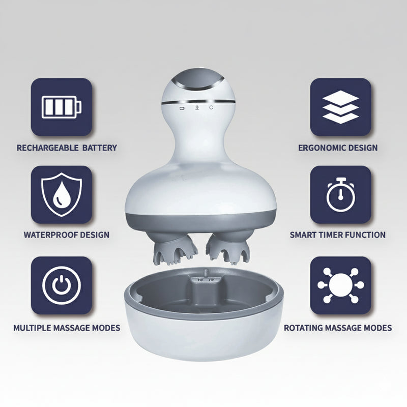 Electric Scalp Massager | Hair Growth | Deep Massage | Rechargeable - New