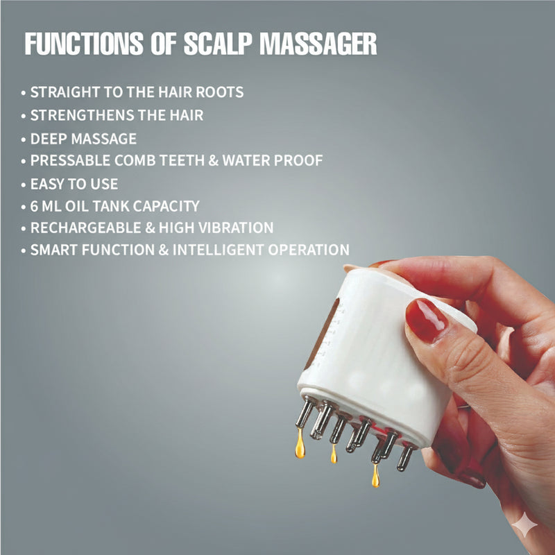 Upyogaa Red Light Therapy Electric Scalp Massager & Hair Oil Applicator | 1 Year Warranty