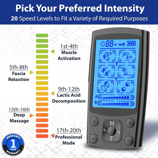 Upyogaa TENS Massager Machine | For Instant Pain Relief | Multifunctional TENS Massager | 1 Year Warranty