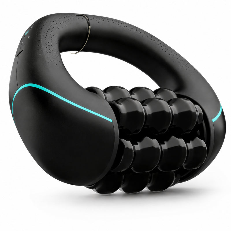 Upyogaa Electric Handheld Rolling Massager – Percussive Deep Tissue Muscle Massager for Back, Shoulders, Legs & Full Body | 3-Speed Recovery Massager | Black  |  1-Year Warranty
