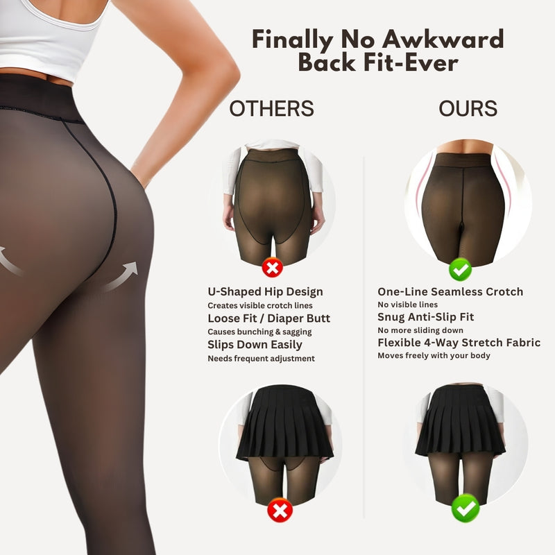 Upyogaa Fur Lined Sheer Translucent Stockings | Upgraded