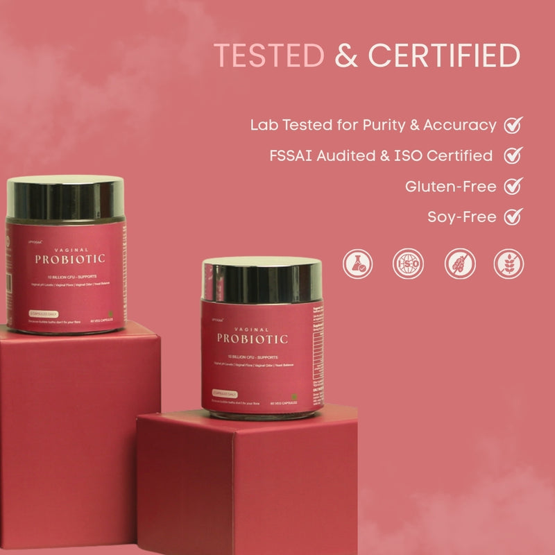 Upyogaa Vaginal Health Probiotic – 10 Billion CFU | 60 Veg Capsules