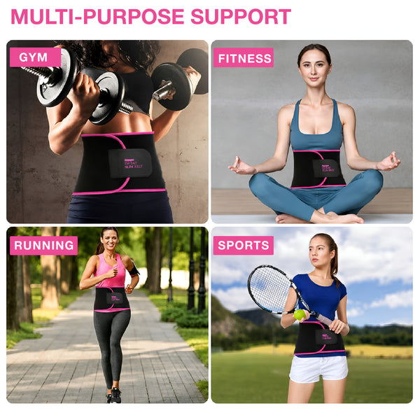 UPYOGAA Sweat Slim Belt for Men & Women | Neoprene Tummy Trimmer Belt for Fat Loss, Stomach Shaping & Workout Support | Adjustable Waist Trainer Sauna Belt for Gym, Yoga & Daily Use
