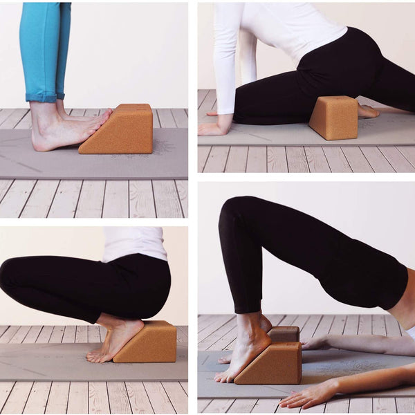 Trapezoid Cork Yoga Block Set of 2